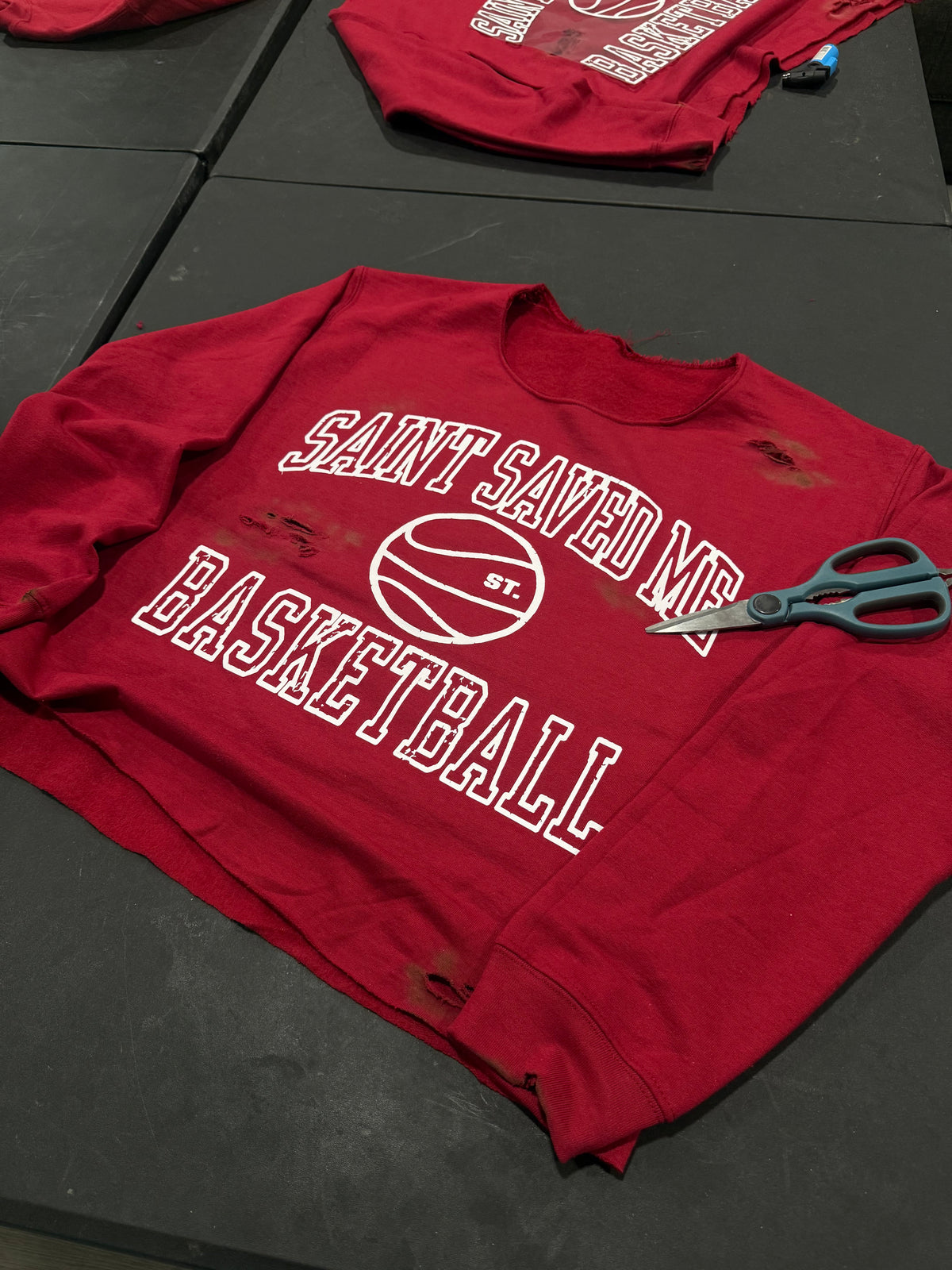 SSM Burgundy "Basketball" Inspired Long Sweatshirt