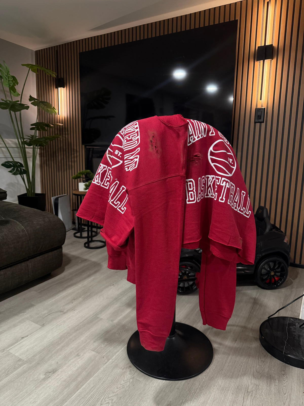 SSM Burgundy "Basketball" Inspired Long Sweatshirt